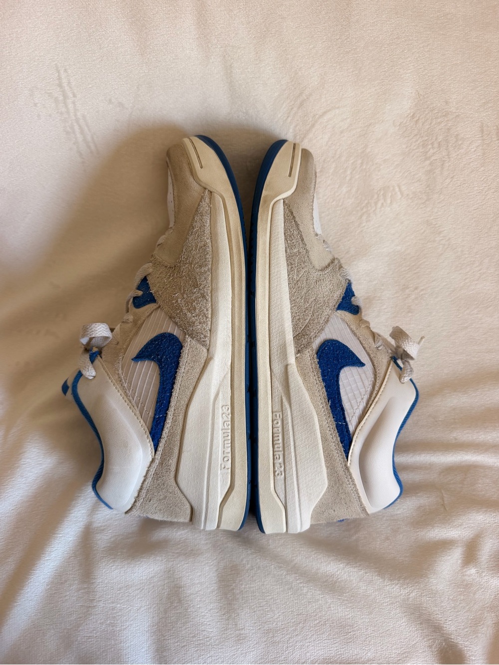 Nike Men’s Jordan Formula 23 Athletic Sneakers in Taupe and Blue